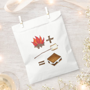 Camp Campfire + Toasted Marshmallow = S'mores Camp Bedankzakje
