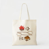 Camp Campfire + Toasted Marshmallow = S'mores Camp Tote Bag (Voorkant)