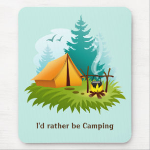 Camp Camping Design Mousepad Muismat