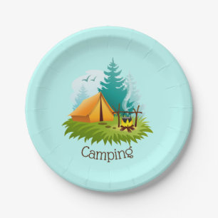 Camp Camping Design Paper Party Bord