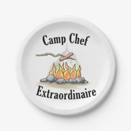 Camp Chef Extraordinaire Paper Borden Papieren Bordje