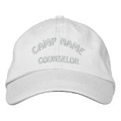 Camp Counselor Basic Brodé Hot Red Casquette (Devant)