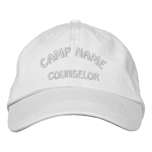 Camp Counselor Basic Brodé Hot Red Casquette (Devant)