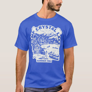 Camp Crystal Lake Zomer 82 op donker T-shirt