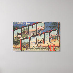 Camp Davis, North Carolina - Grote letterscènes Canvas Afdruk