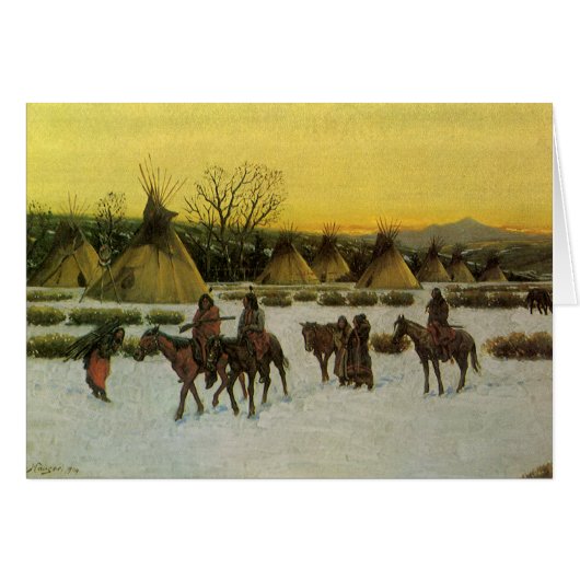 Camp de Sioux à Wounded Knee par John Hauser (Devant horizontal)