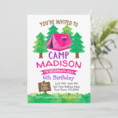 Camp d'été, Camping Invitation d'anniversaire (Debout devant)