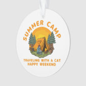 Camp d'été en voyage avec un chat (devant)
