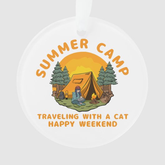 Camp d'été en voyage avec un chat (devant)