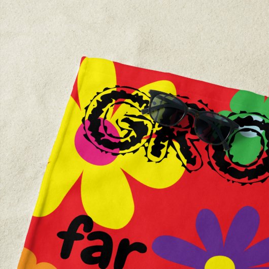 Camp d'été Plage serviette Fleur Ours Super (En situation)