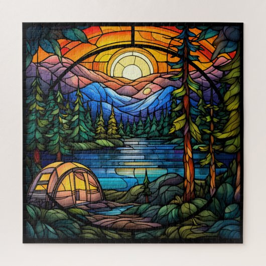 Camp d'été Puzzle en verre (Vertical)
