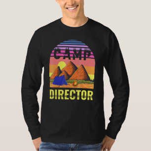 Camp Director Sunset Summer Camping Campground Lea T-shirt