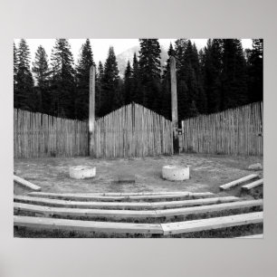Camp Fire Bowl BW Poster
