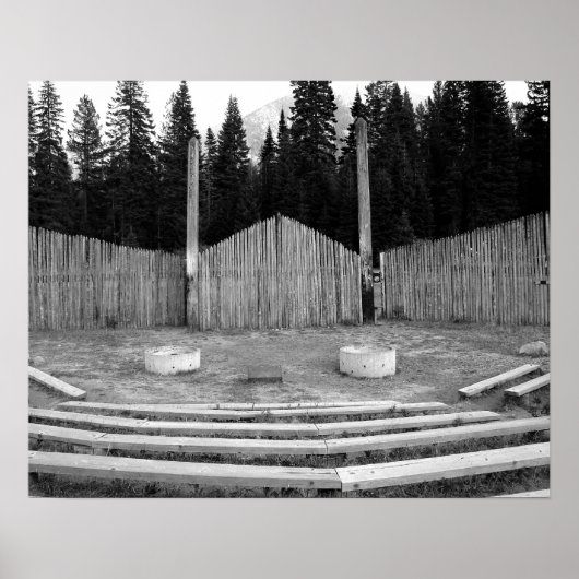 Camp Fire Bowl BW Poster (Voorkant)