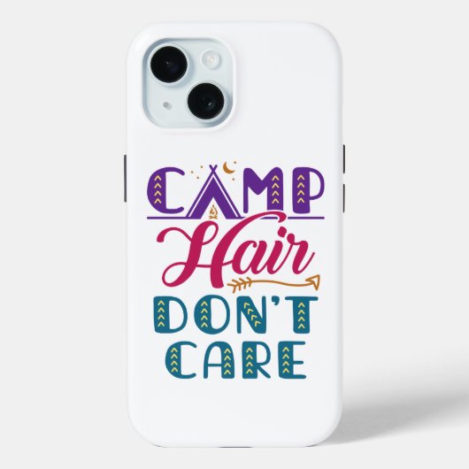 Camp Hair houdt niet van Camper Camping Glamper Case-Mate iPhone Case (Achterkant)