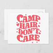 Camp Hair Maakt Zomer Camping Meisjes Groovy niet Briefkaart (Voorkant / Achterkant)