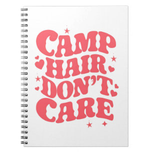 Camp Hair Maakt Zomer Camping Meisjes Groovy niet Notitieboek