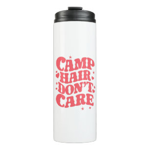 Camp Hair Maakt Zomer Camping Meisjes Groovy niet Thermosbeker