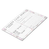 Camp Letter invullen - Cute Summer Camp Stationery Notitieblok (Schuin)