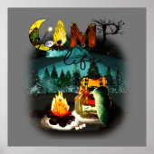 Camp Life - Camping Natuur Hiking Fire Backpack Poster (Voorkant)
