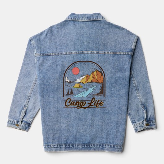 Camp life denim jacket (Achterkant)