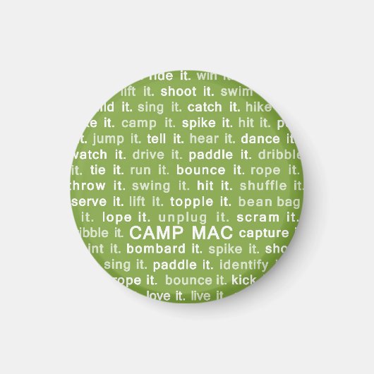 Camp Mac Magnet (Green Do It) (Devant)