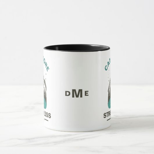 Camp meer stress minder monogram mok (Midden)