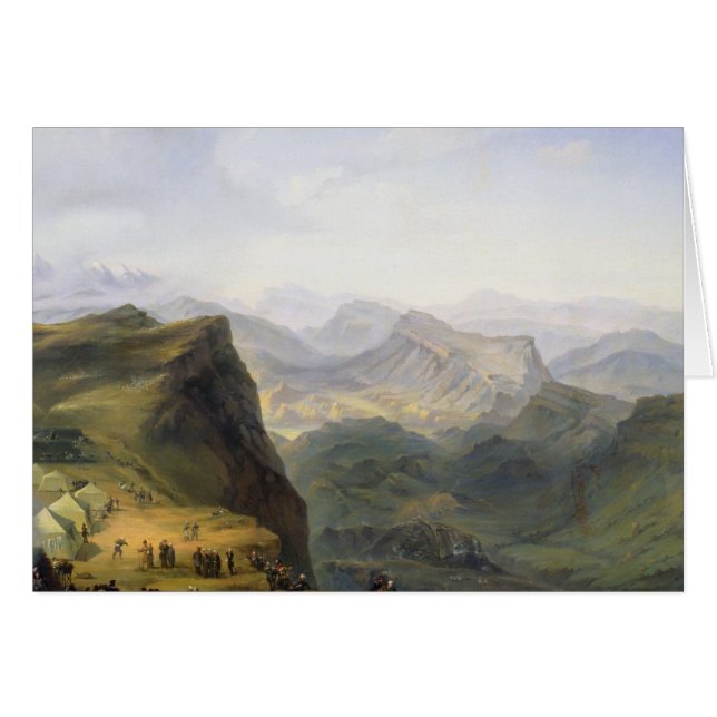 Camp militaire russe dans Dagestan, 1895 (Devant horizontal)