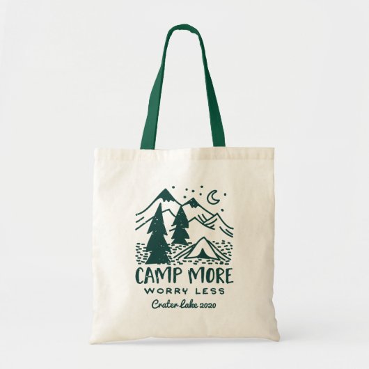 Camp more, Angst Minder | Aangepaste campagne Tote Bag (Voorkant)