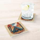 Camp more, Angst Minder Glazen Onderzetter (Schuin)