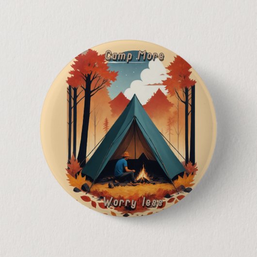 Camp more, Angst Minder Ronde Button 5,7 Cm (Voorkant)