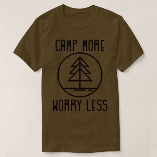 Camp More Worry Less Camping T-shirt (Design voorkant)