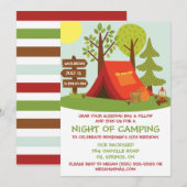 Camp Out Birthday Party Kaart (Voorkant / Achterkant)