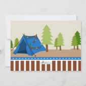 Camp Out Glamping Invitation de fête d'anniversair (Dos)