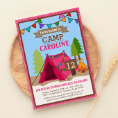 Camp Out Glamping Invitation de fête d'anniversair