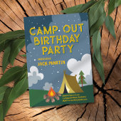 Camp Out Invitation d'anniversaire à thème