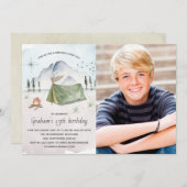 Camp Out Verjaardagsfeest Foto Kaart (Voorkant / Achterkant)