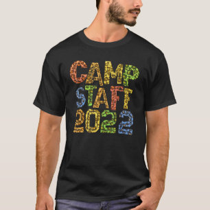 Camp Personeel 2022 Leopard Print Host Zomer Couns T-shirt