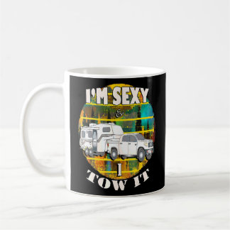 Camp Quote Retro Graphic Im Sexy I Tow it Camping Koffiemok