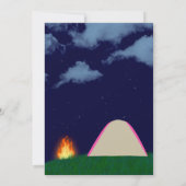 Camp rose dehors Invitation de fête d'anniversaire (Dos)