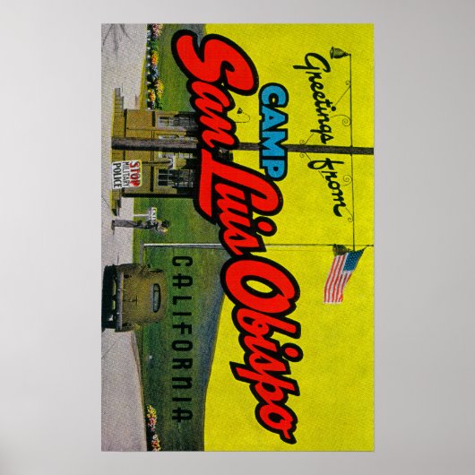 Camp San Luis Obispo, Californië Poster (Voorkant)