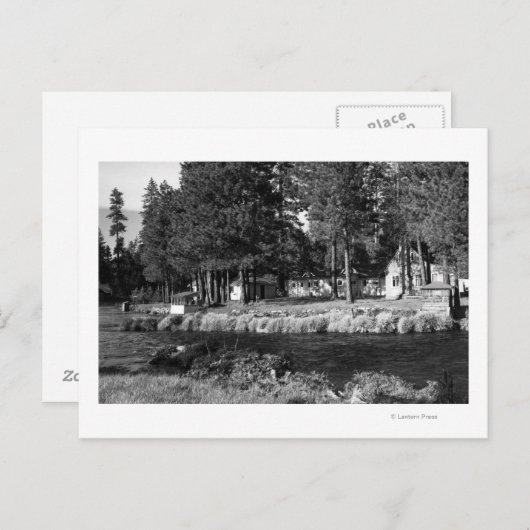 Camp Sherman, uitzicht Oregon van Rogers Cabins Briefkaart (Voorkant / Achterkant)