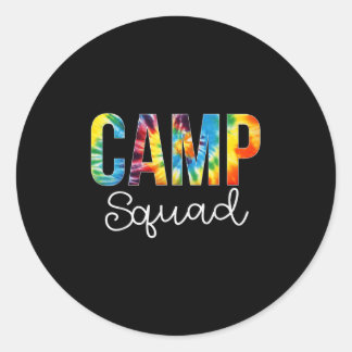 Camp Squad Tie Dye Appreciation Day Hallo terug na Ronde Sticker