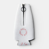 Camp thema Bachelorette Roze Crest Flesjeskoeler (Achterkant)