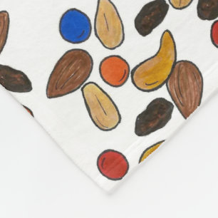 Camp Trail Mix Nuts Snack Camping Hiking Outdoor Fleece Deken