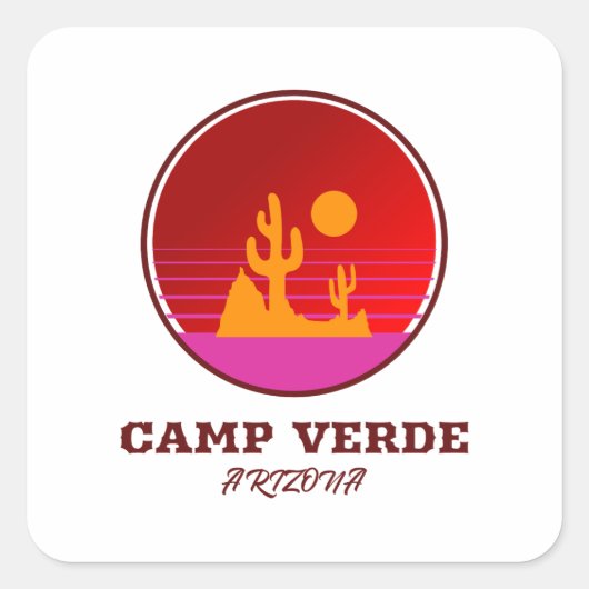 Camp Verde - Arizona Vierkante Sticker (Voorkant)