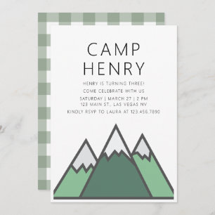 Camp Verjaardagsfeestuitnodiging Kaart