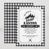 Camp Verjaardagsfeestuitnodiging Kaart (Voorkant / Achterkant)