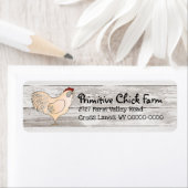 Campagne agricole Étiquette de bois de poulet prim (En situation)