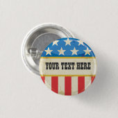 campagne Amerikaanse vlag Button (Voorkant /achterkant)